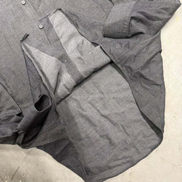 Hugo Boss Slim Fit Dress Shirt Denim "Isaak" Cotton Long Sleeve Grey 41 16 Large - Picture 7 of 11